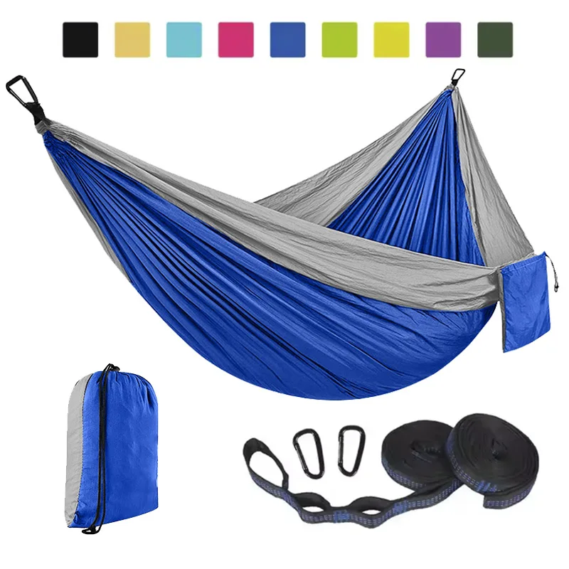Hot Selling Lightweight Parachute Double Camping Hammock Nylon Swing For Outdoor Hiking Travel