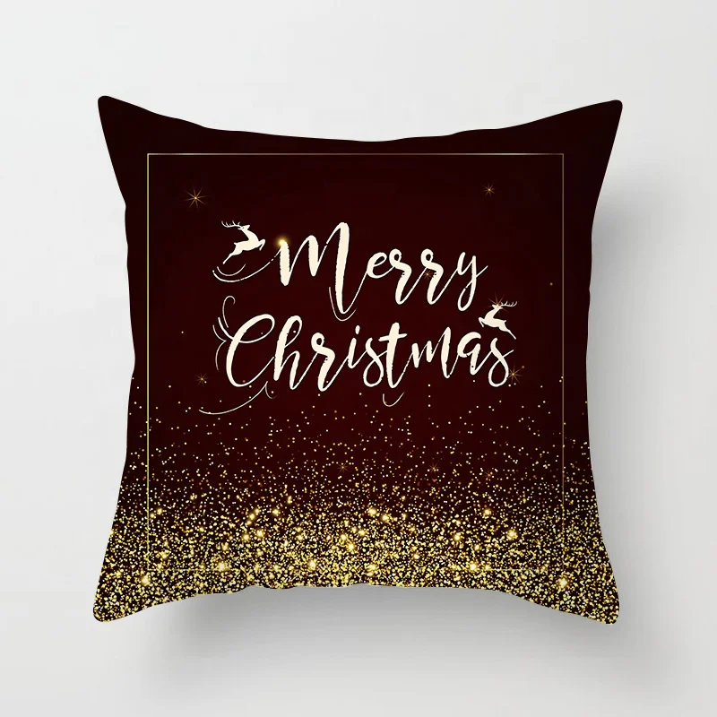 Wholesale Digital Printing Custom Print Christmas Decoration Pillow Case Pillow Cover Cushion Cover
