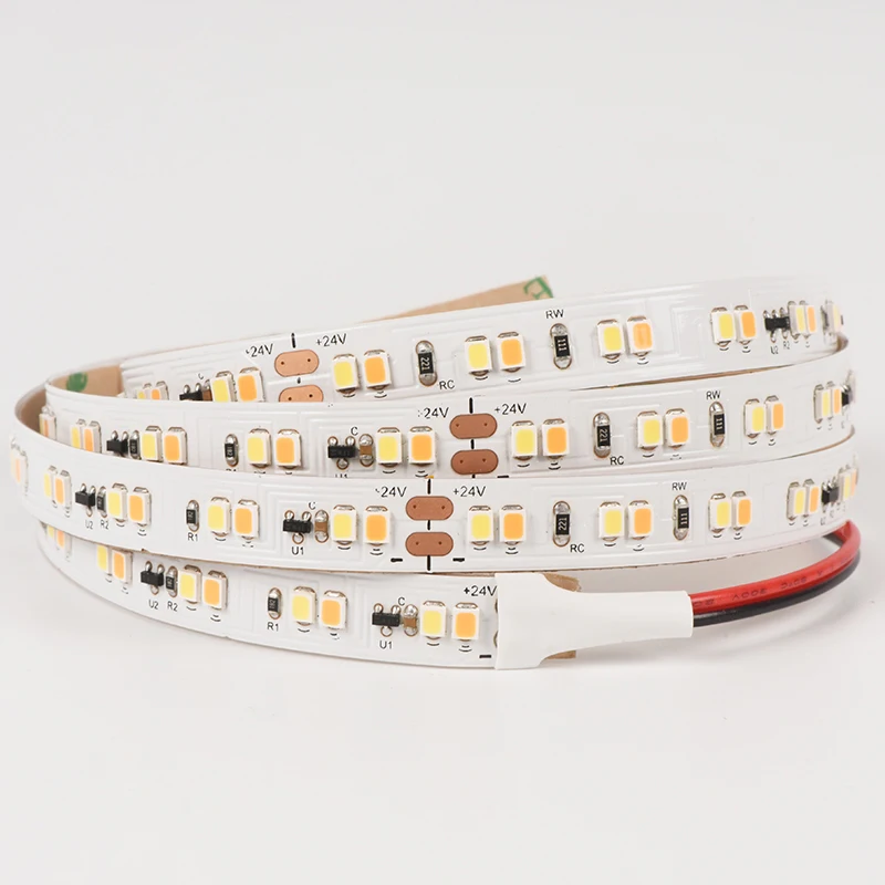High Quality SMD2835 LED Strip DC24V Dim to Warm LED Strip Light 4000k 1800k CE ROHS UL Home Room Lighting for Indoor Decoration