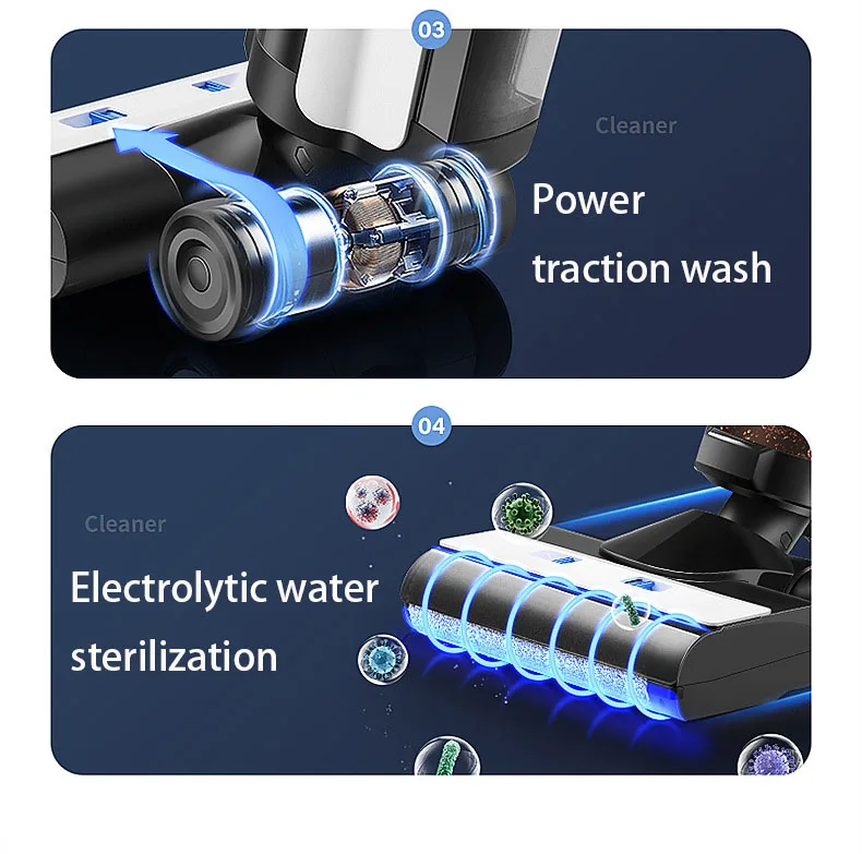 Hot Sale Automatic Modern Wet and Dry Vacuum Cleaner Cordless Vacuum Cleaner v upright floor washer