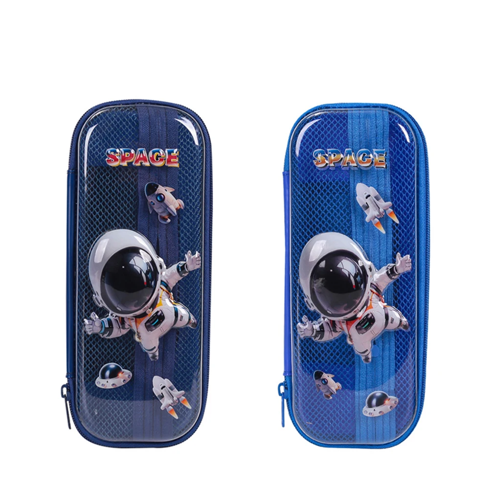 EVA Transparent Stationery Box Primary School Supplies Stationery Box 3D Cute Girl Pencil Case Boy Learning Pencil Box