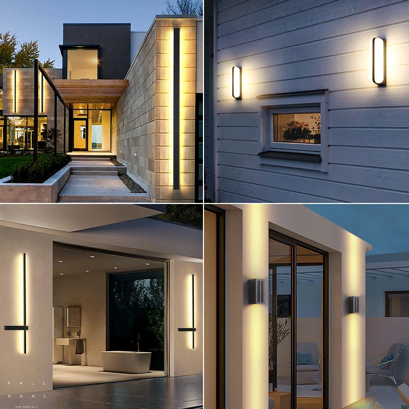 2023 Hot Sale  LED Waterproof  Matte Black Acrylic Wall Lamp Outdoor Wall Light  Mount Light