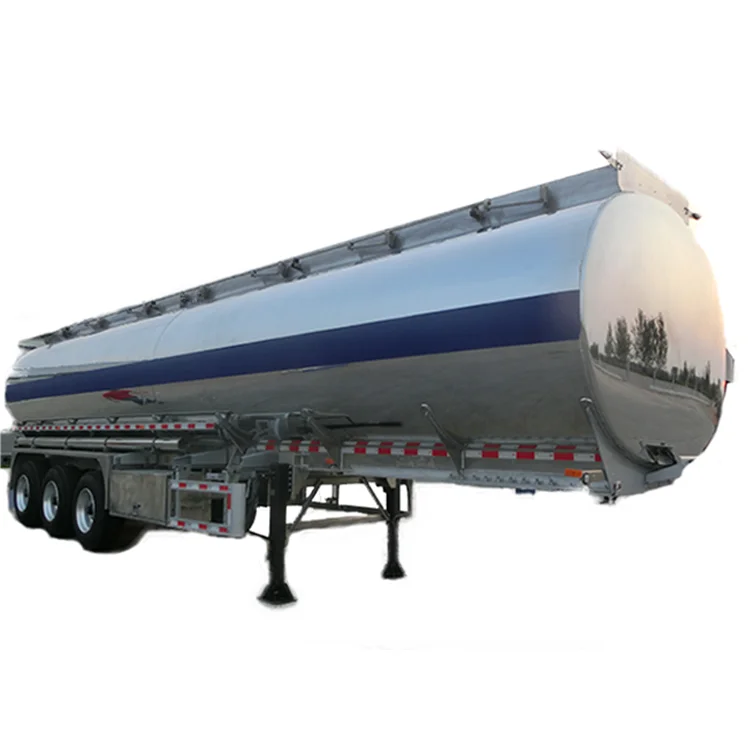38kl 42kl 43kl oil tank trailer aluminum alloy type with API standard loading and discharge fuel tanker