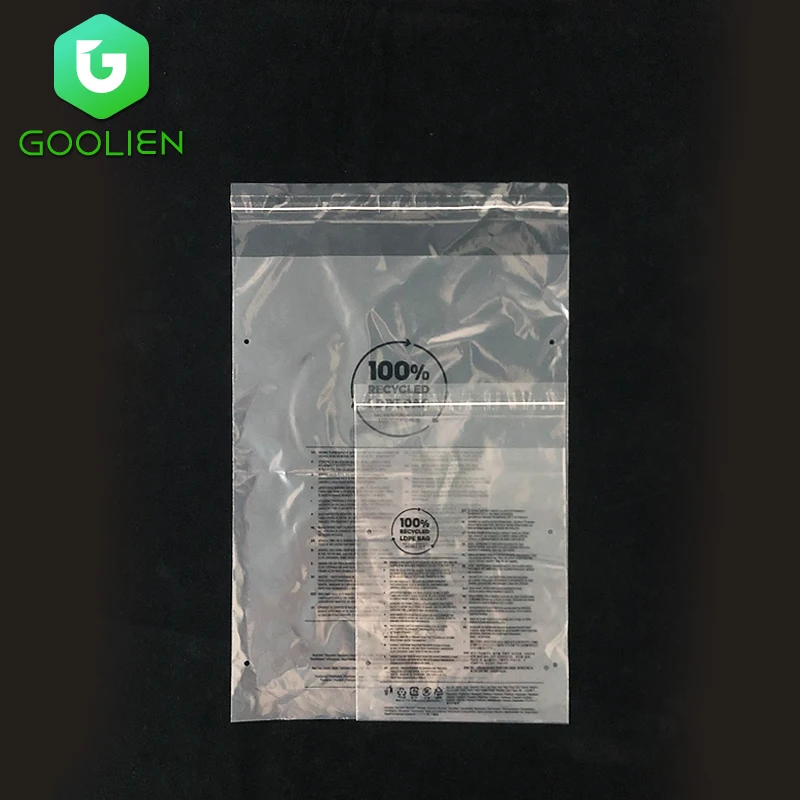 Eco friendly custom packaging bags printed GRS cer plastic recycling manufacturer recycle bag with logo recycling custom bags