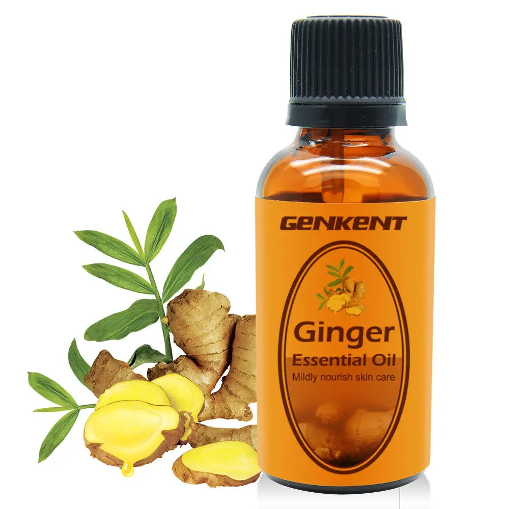 Private Label Available Lymphatic Drainage Herbal Massage Essential Ginger Roots Oil For Skin Care
