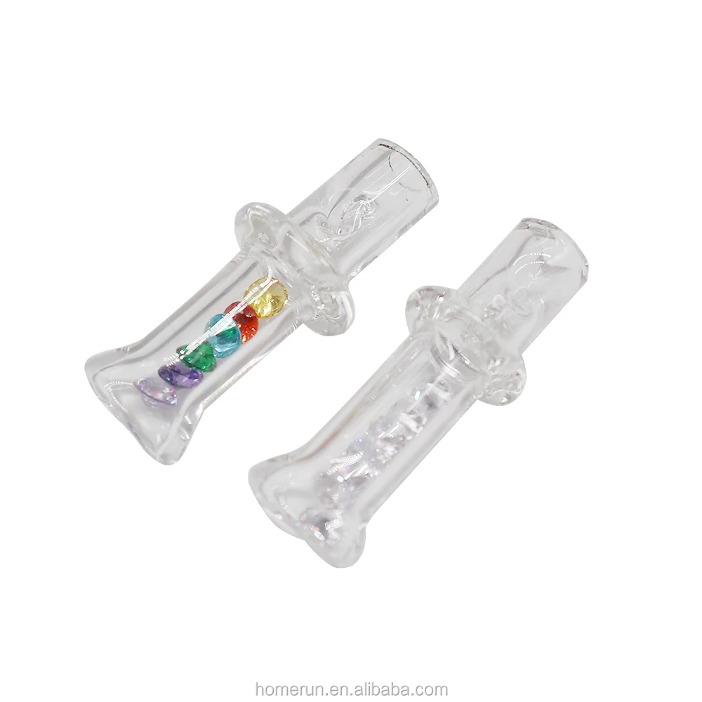 Diamond glass filter tips colorful gem inside clear tips rolling paper tip for smoking