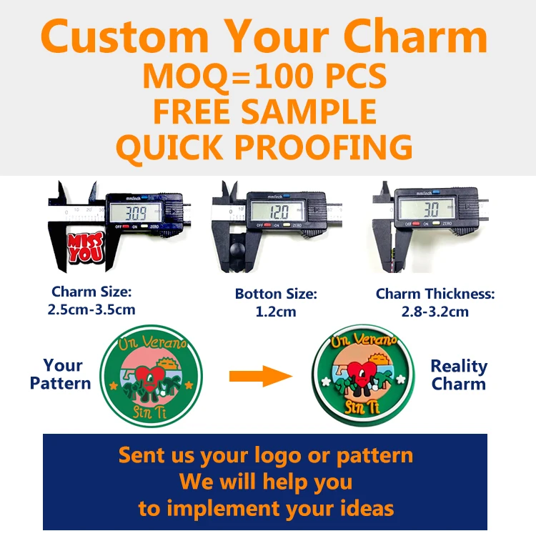 BHC OEM/ODM Wholesale Custom Brand Designer charms for bracelets shoe charms Luxury crockely-shoes PVC croc charms luxury