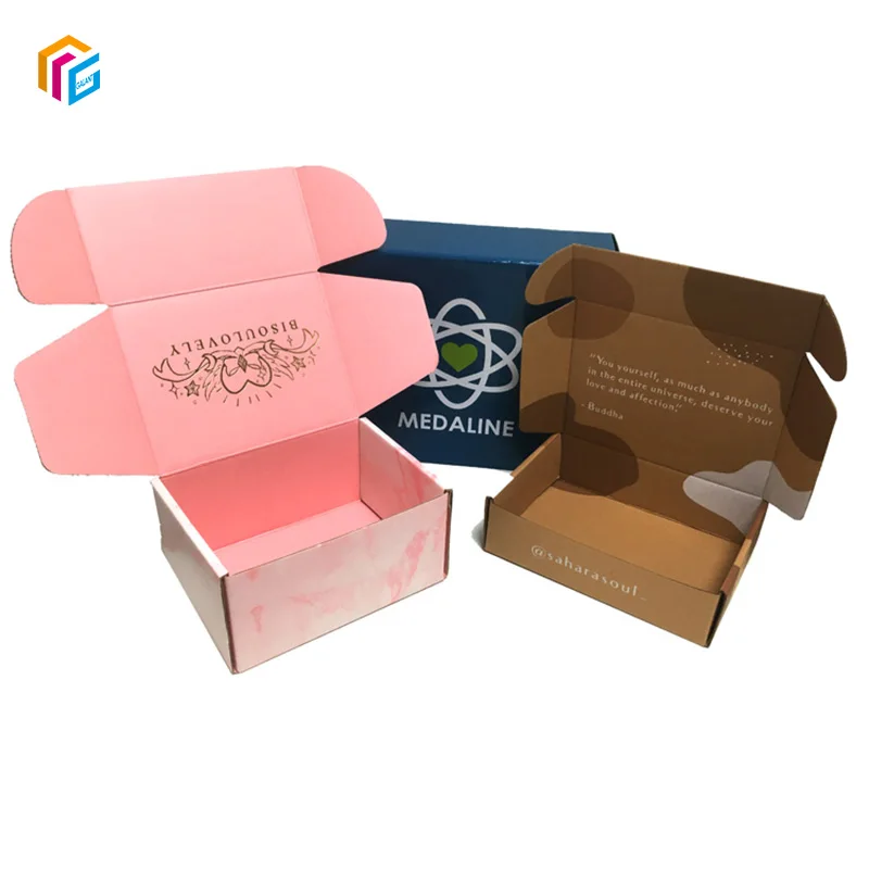 Custom Brand Corrugated Mailer Box Apparel Garment Underwear Mailer Box Cardboard Packaging Shipping Box