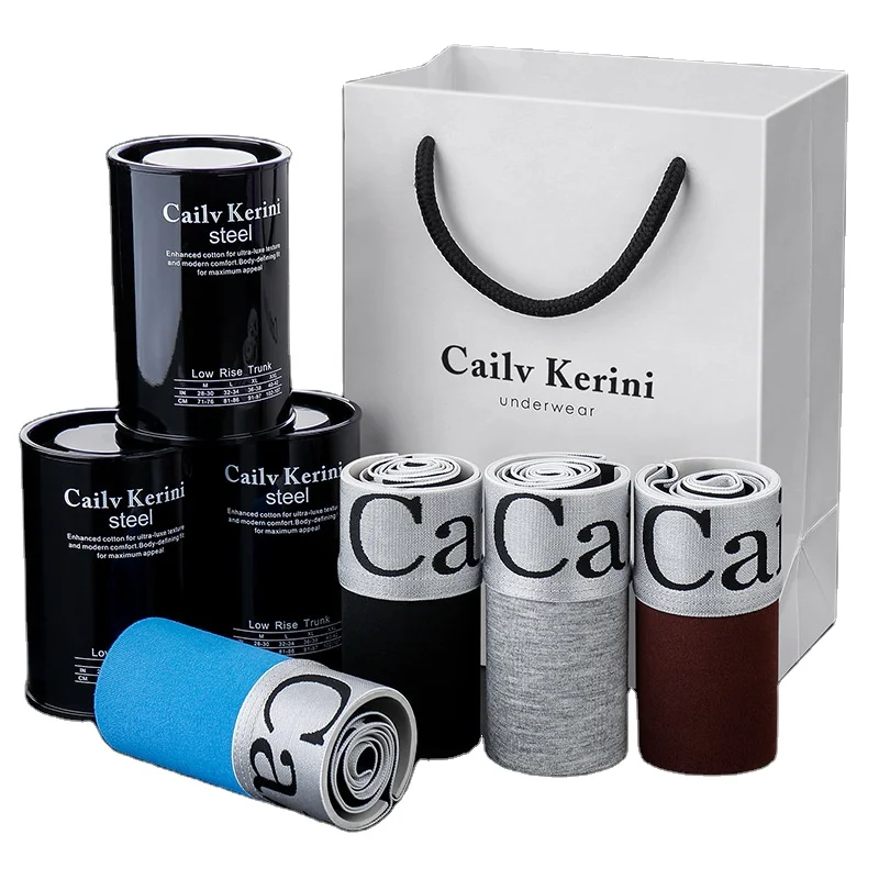 High Quality OEM Private Label Custom Print Trunk Cotton 100% Bamboo Cotton Boxer Short Underwear Men