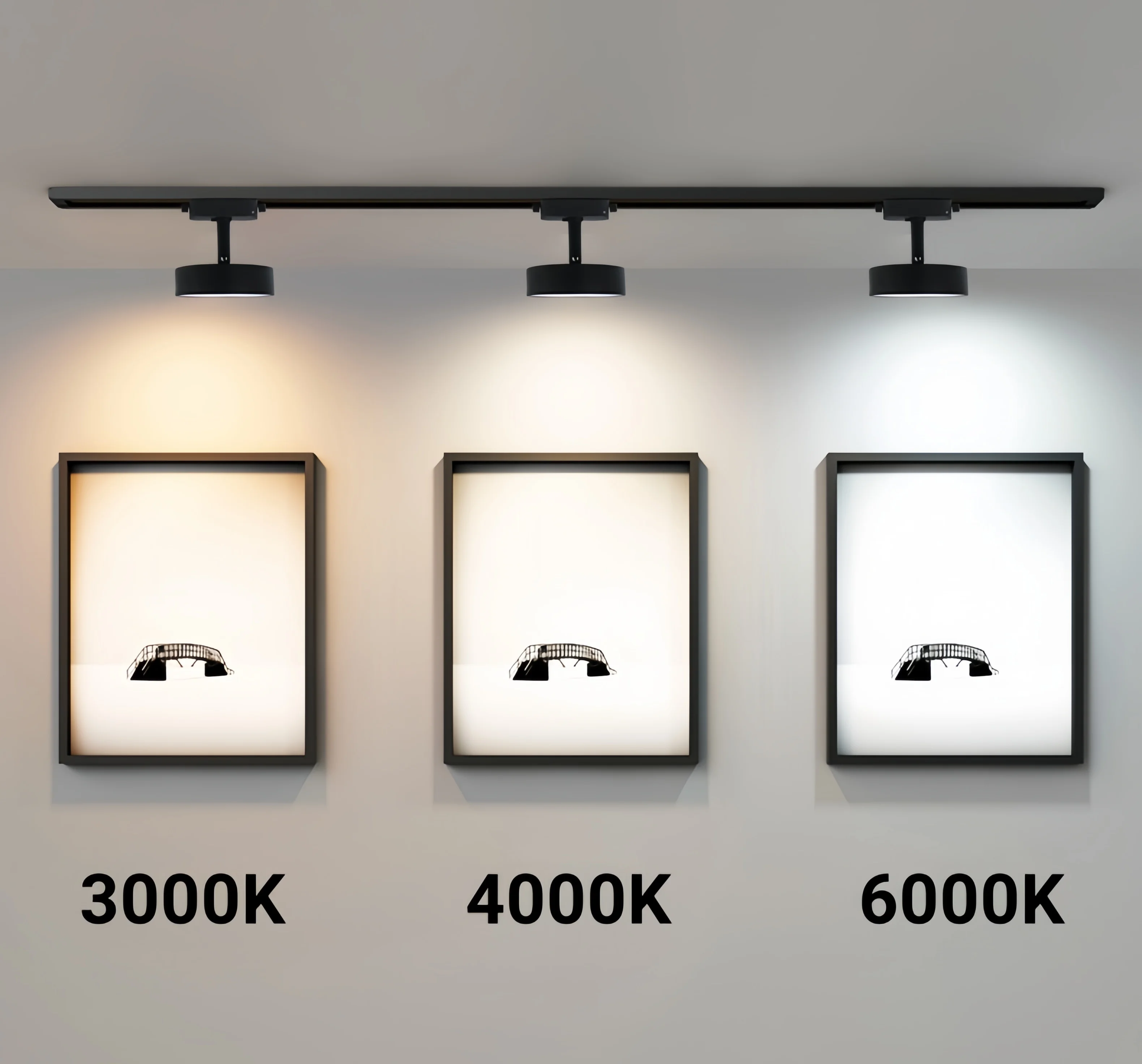 Round Shape 7W 9W 12W LED Track Light High Brightness LED Track Rail Lights For Living Room Kitchen