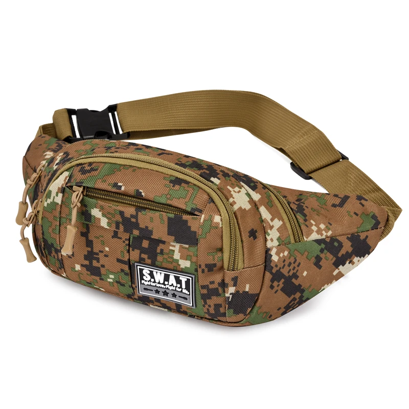 Camouflage Crossbody Bum Bag Running Walking Traveling Hiking Waist Bags Small Tactical Belt Bag