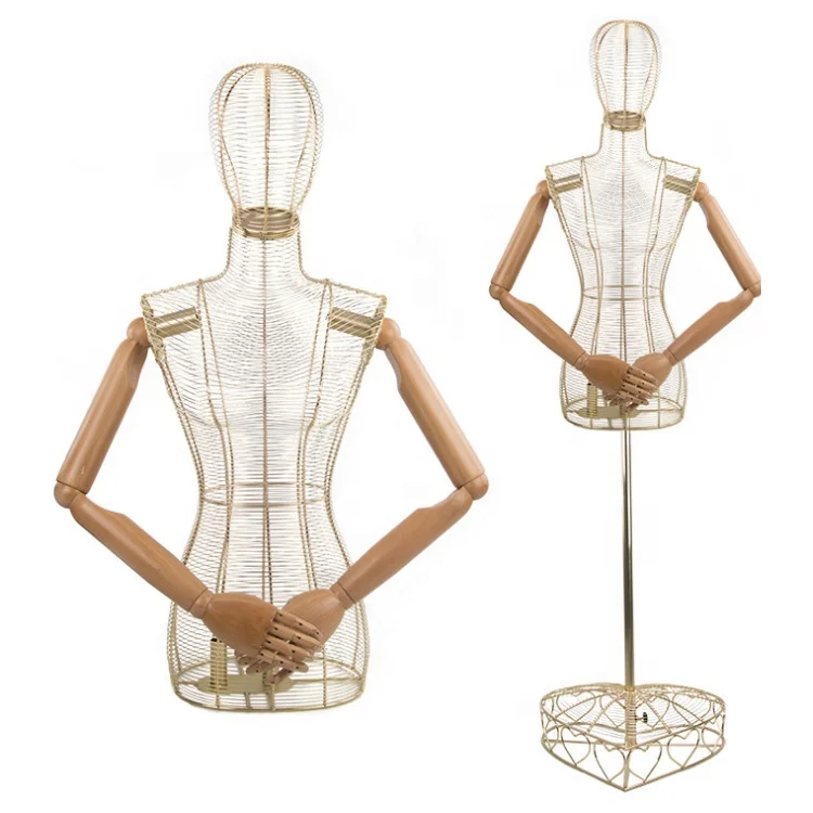
High quality new design exhibition dress stand fashion female wire mannequin 