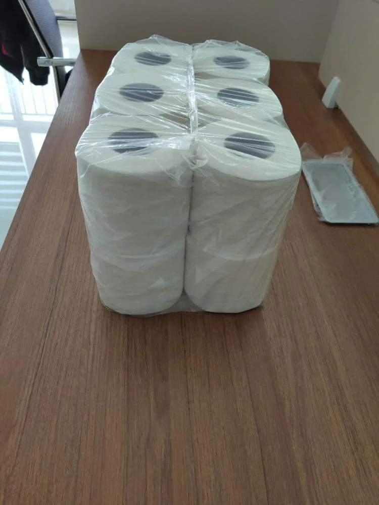 Toilet paper tissue paper jumbo roll toliet paper papel higienico 12 rolls in clear polybag
