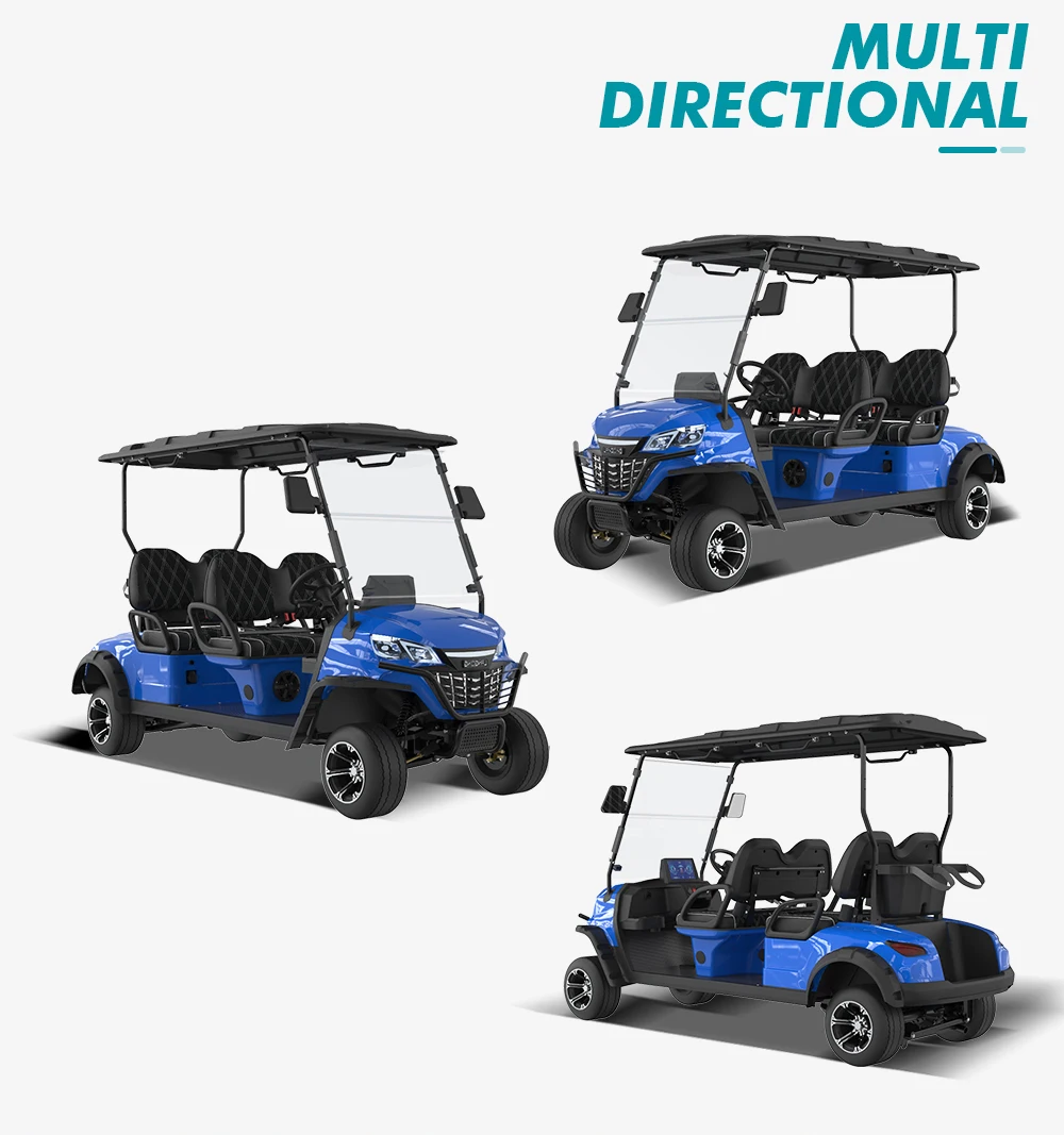 Customized 48V Ac Motor Ce Certificate Low-Speed 4 Person Electric Golf Cart 4X4 Golf Car