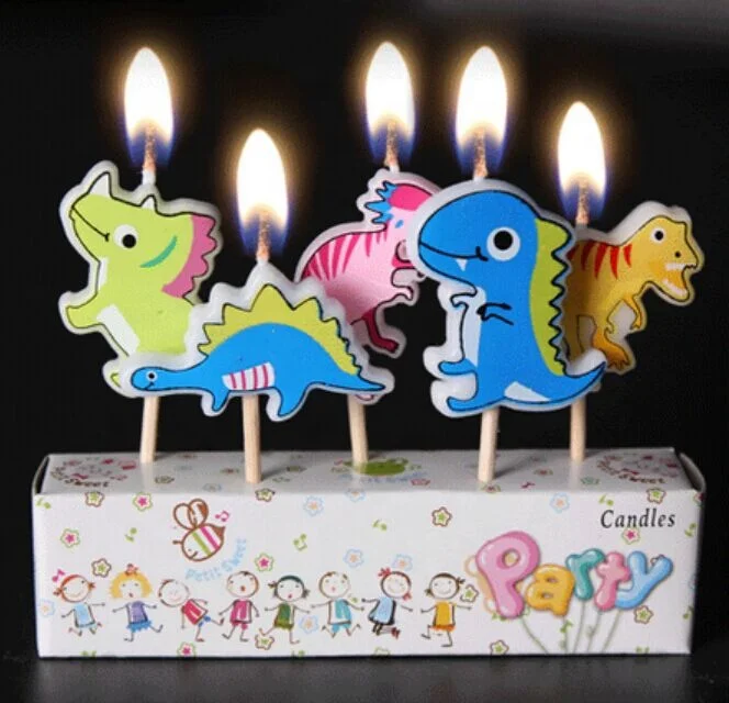 Wholesale Creative Animal Candle Children Cartoon Pattern Dinosaur Shape Candle Party Birthday Candle