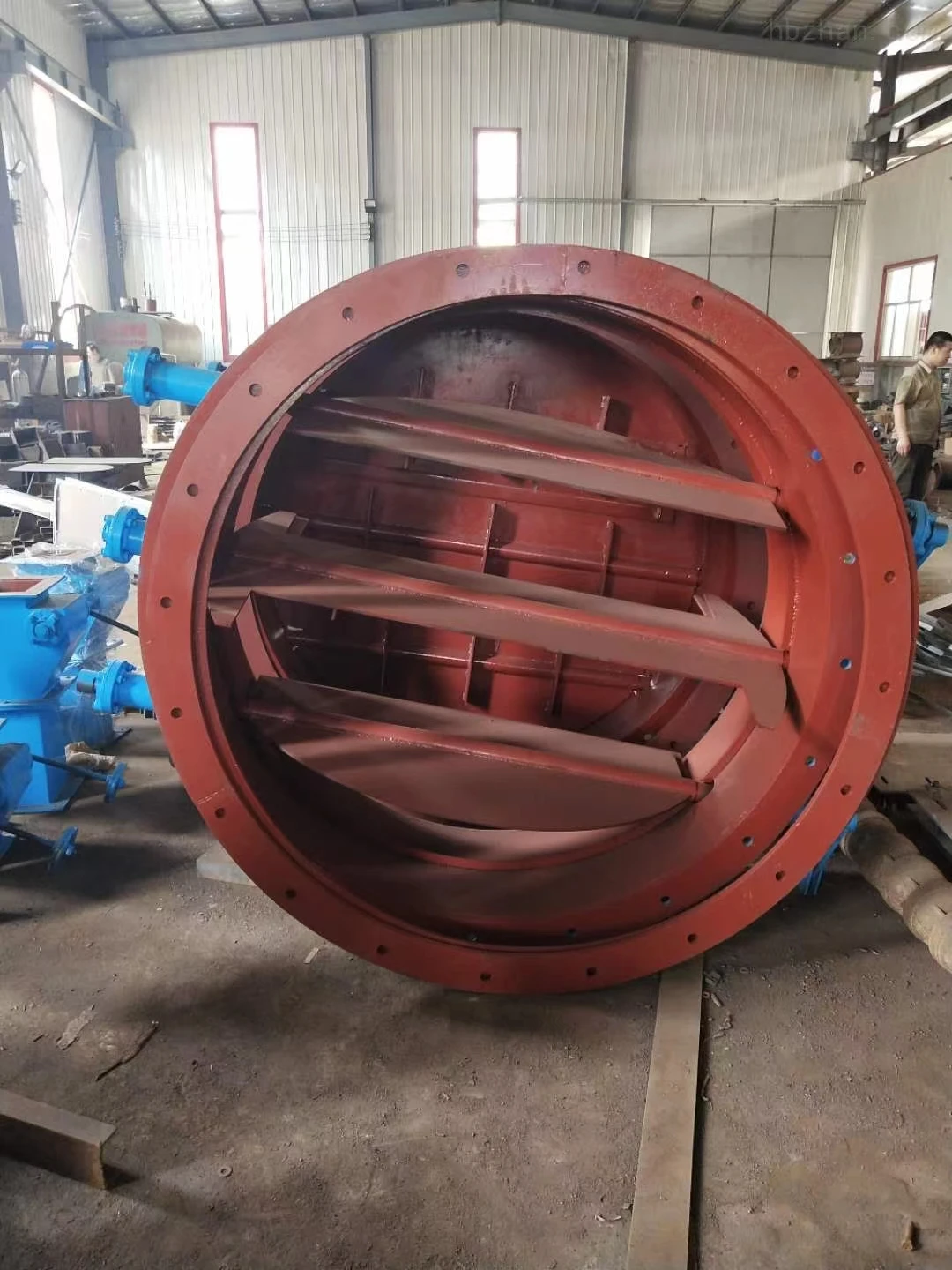 High quality and performance circular pneumatic louver valve for ventilation and dust removal