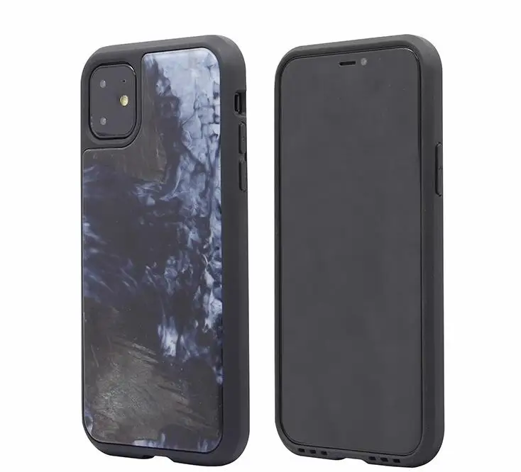 
Wood Resin Case for iPhone 11 One-of-A-Kind Protective Traveler Bumper Cover 