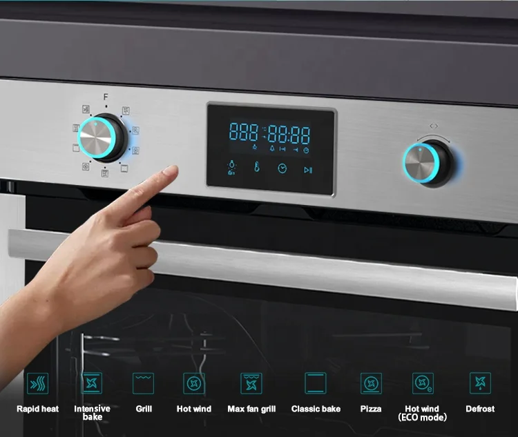 74L Multifunctional Electric Built in Oven Safe and Reliable Kitchen Appliance 60cm Wall Oven