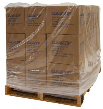 Custom large pallet transparent clear pe plastic packaging cover bags