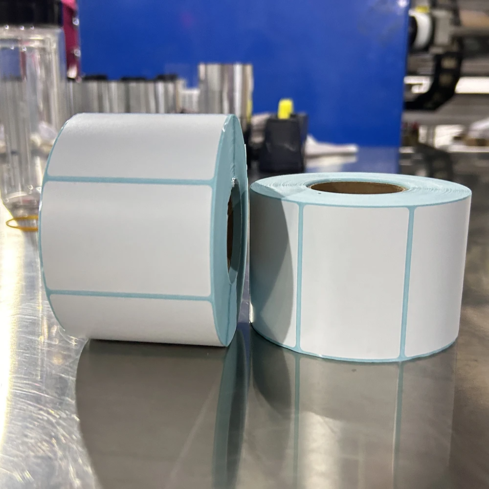 90x60 mm 500 sheets Eco Factory Price Blank White Thermal Label Paper Rolls For Thermal Printer