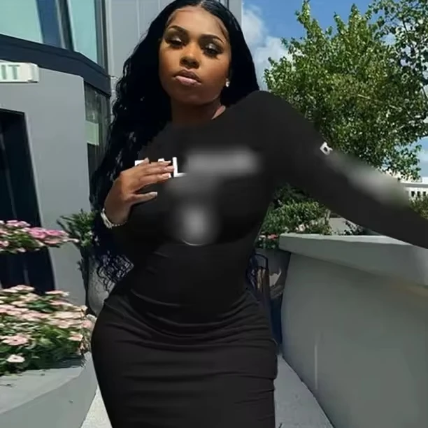 summer Designer famous brand clothing wholesale long sleeve casual dress fall print street dress women