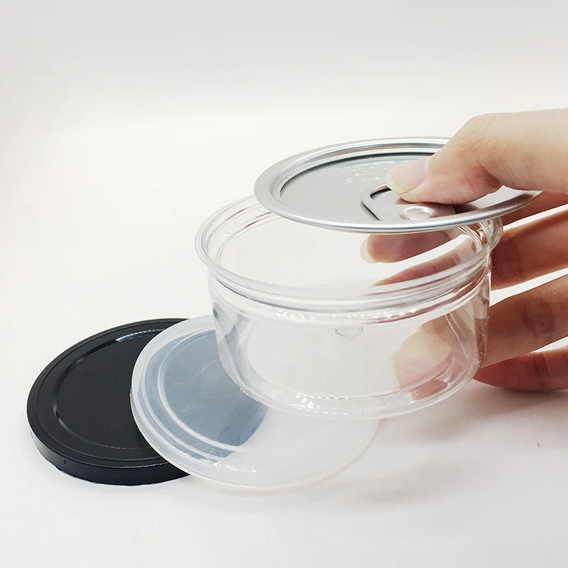 
100ml Can Lids Reusable Plastic Tin Sealer Cover Storage Cap Pet Dog Cat Food Storage Plastic Metal Can 