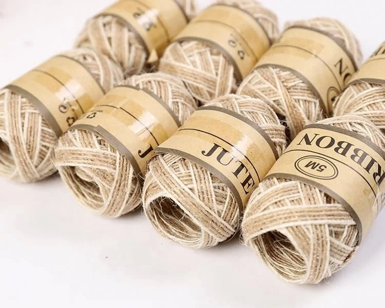 
24PCS Vintage DIY Jute Rope Natural Jute Twine Rustic String Cord Rope 