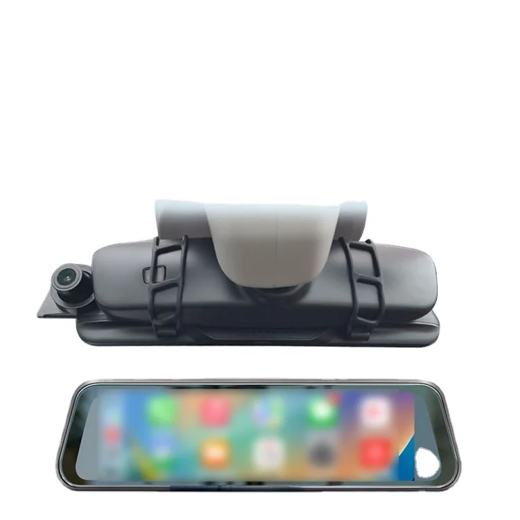 Car in-Mirror Mounted Dash Cam 9.36 Inch Touchscreen Driving Recorder Support BT Music/Call Phone Interconnection Mirror Phone L