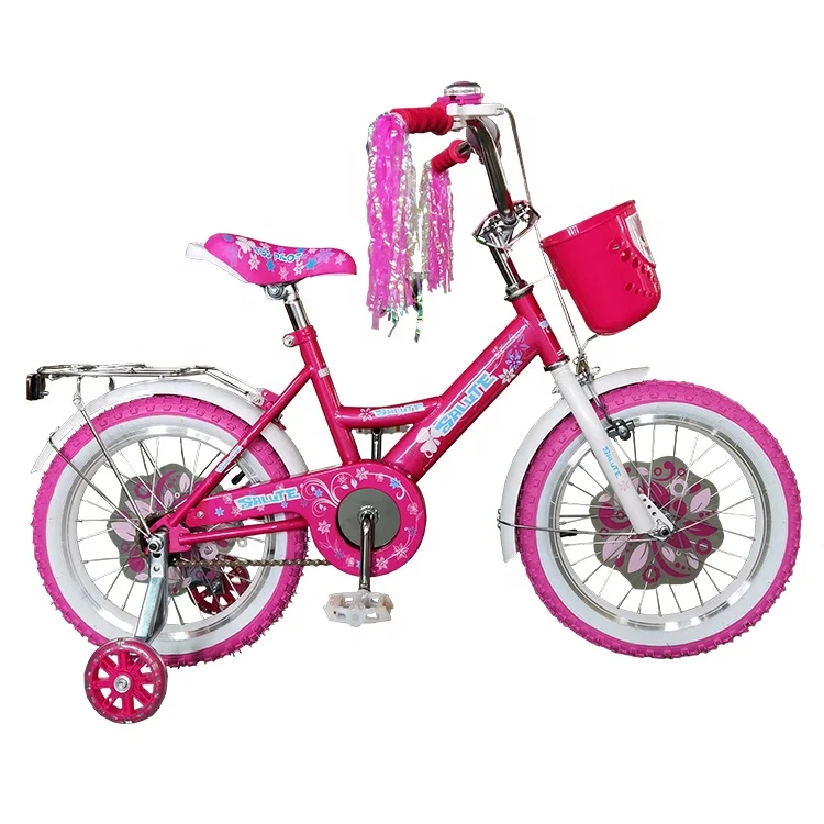 beautiful girls nice pink 16 inch kids bike children bicycle Jiangsu factory  kids bicycle with front basket and colored rainbow