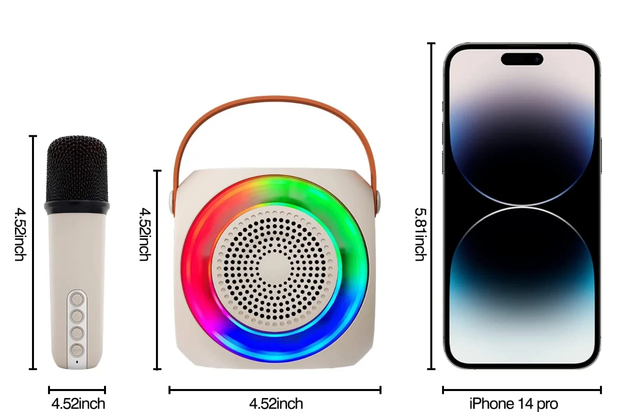 New Portable Party Wireless Speaker Mini Kids Karaoke Singing Handheld Ktv Karaoke Speakers Set