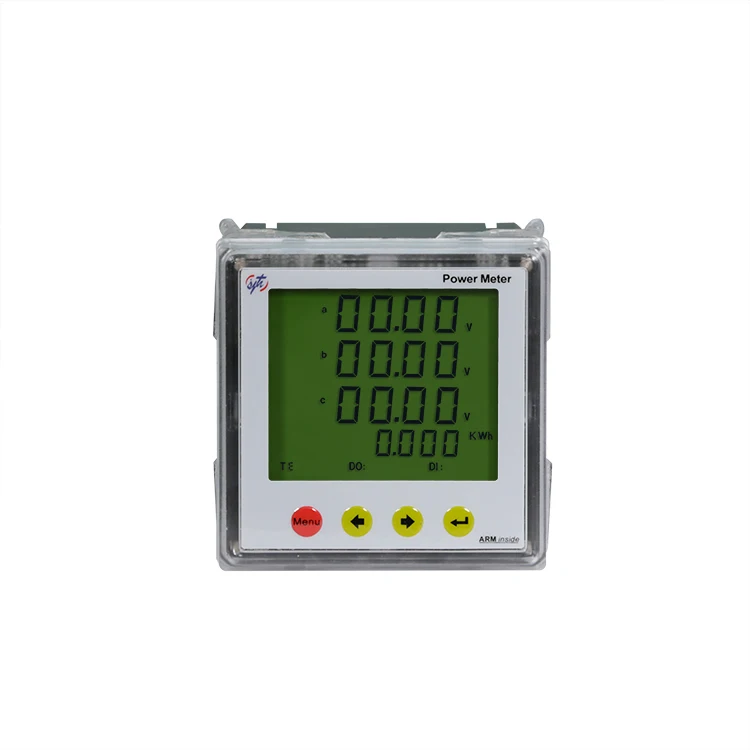 LCD panel power monitor kWh and watt hour meter three phase AC harmonic panel power monitor kilowatt meter multimeter for sale