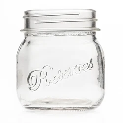 Embossed Letter Printed 280ml Food Storage Container Empty Glass jar for Honey Jam Jelly Sauce