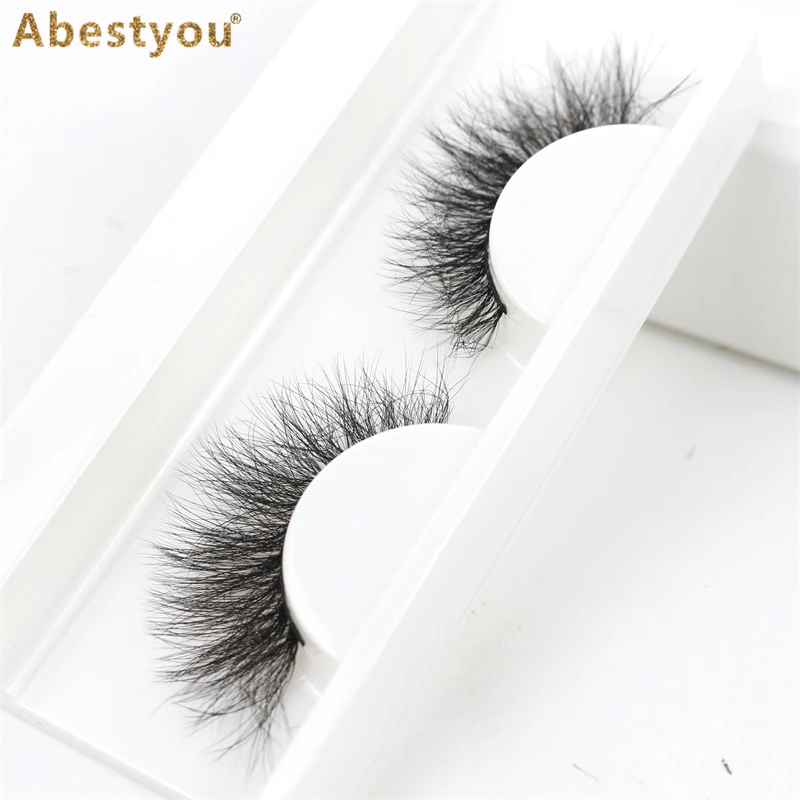 Abestyou mink eyelashes and packaging fluffy mink eyelash lashes 3d 25mm mink wholesale vendor