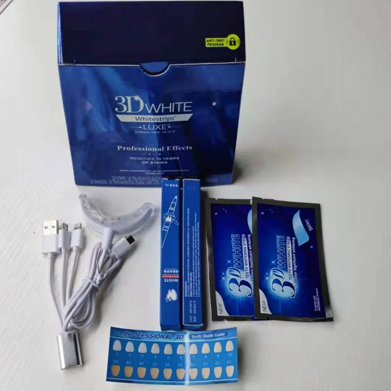 OEM Teeth Whitening 16 Lights Timed Smart Led Portable USB Rechargeable Blue Light Oral Care Bleach Teeth Whitening Set