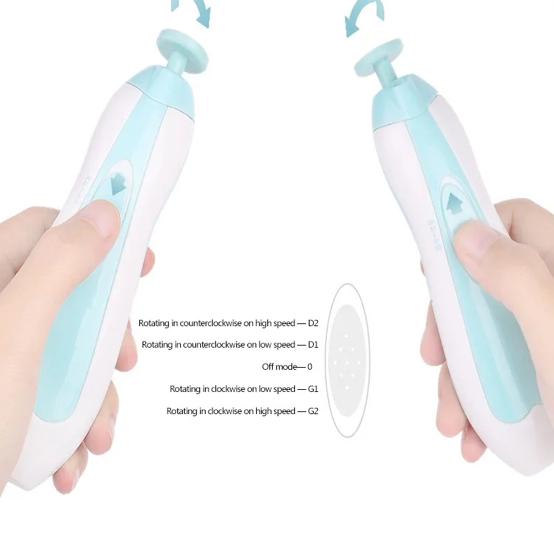 Baby Nail Trimmer File Electric - [2020 UPGRADED] Safe Nail with 6 Units GIFT