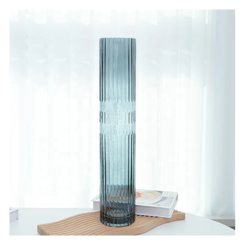 European Style Tall Glass Vase Handmade Blown Suitable Home Decor,A Perfect Gift