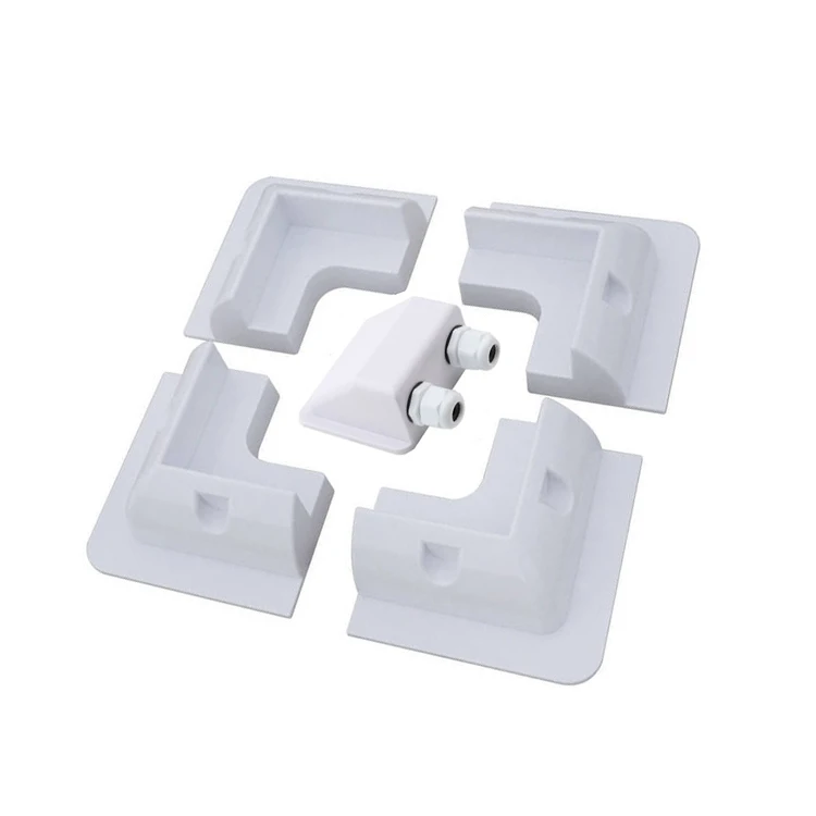 White ABS Solar Mounting Kit Solar Panel Corner Mounts PV Plastic Solar Brackets Pack of 5