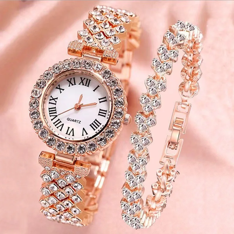 Fashion 6589 Ladies Watch with 4 pcs Bracelets Set Quartz Wristwatch Fashion Wristwatches