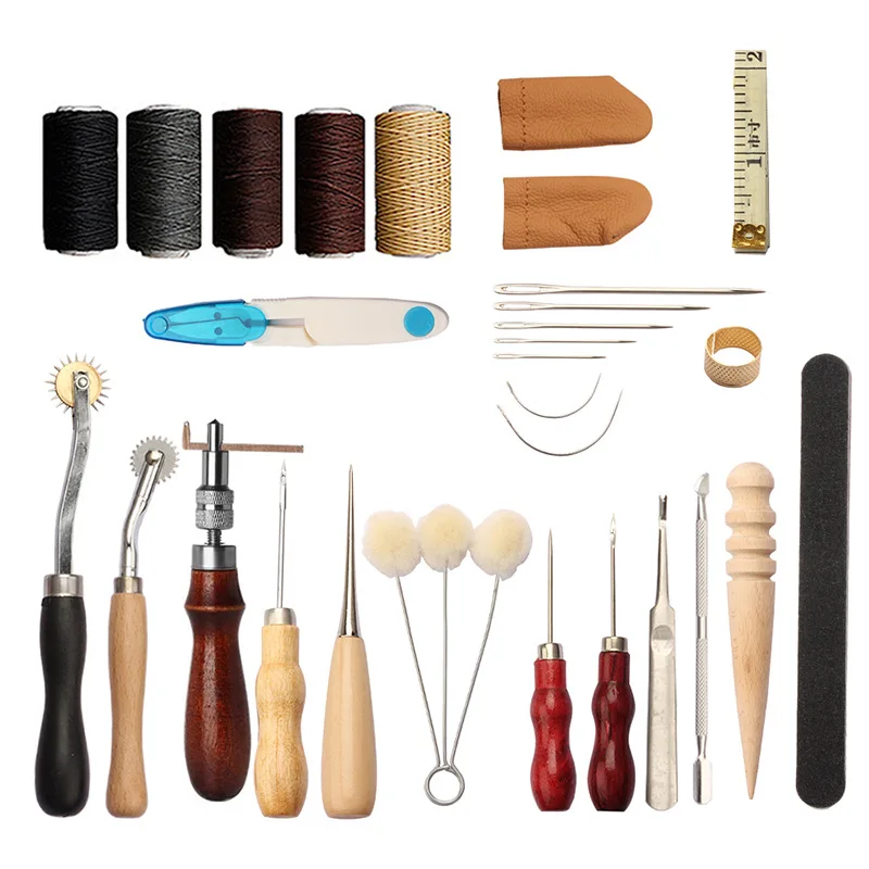 48pcs Leather Tools Handmade Leather Craft Sewing Punch Working Tool Set Leather Tools