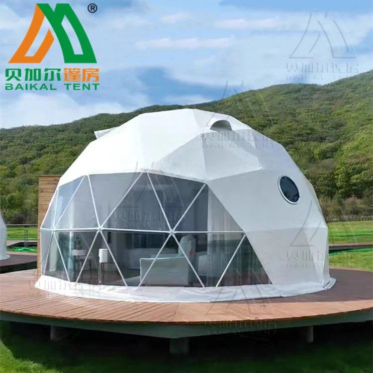 Luxury resort hotel tent Geodesic Dome Tent Outdoor Igloo Glamping With Bathroom Dome Tent