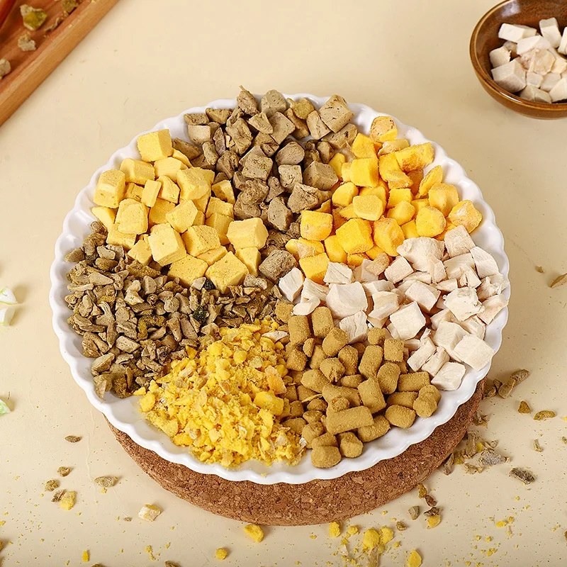 Pet Treats Dog Treats Wholesale Factory Outlet Hot Sale Fish Dices Natural Freeze Dried Salmon Cubes Cat Snacks Dry Pet Treats