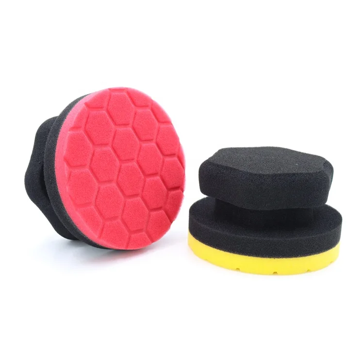 2023 latest arrival custom logo polyurethane foam sponge wheel polishing pad car wax sponge