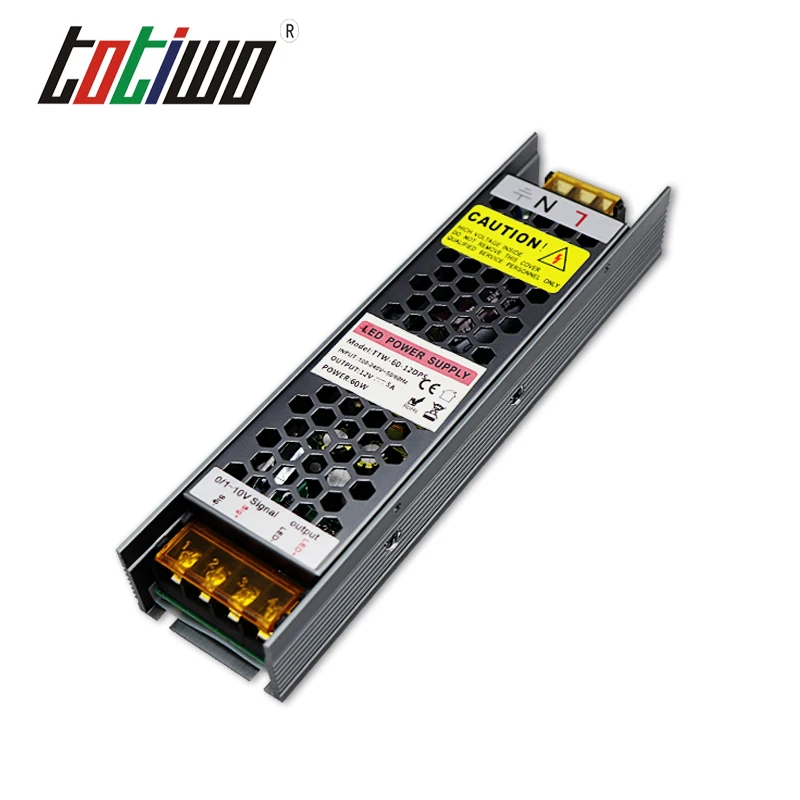 Переменный ток 220 в постоянный ток 12 в 24 в 60 вт переключение SMPS 0-10 в TRIAC DALI светодиодная диммируемая мощность