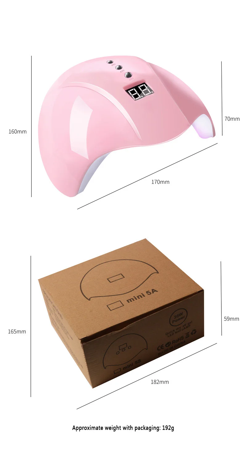 2021 Lamp UV LED Polish Dryer Gel Nails 36w Fast Curing Light High Quality Nail for Varnish