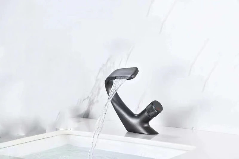 llave para lavabo copper torneira griferia Nordic black hot cold hotel water-tap bathroom personalized undercounter basin faucet