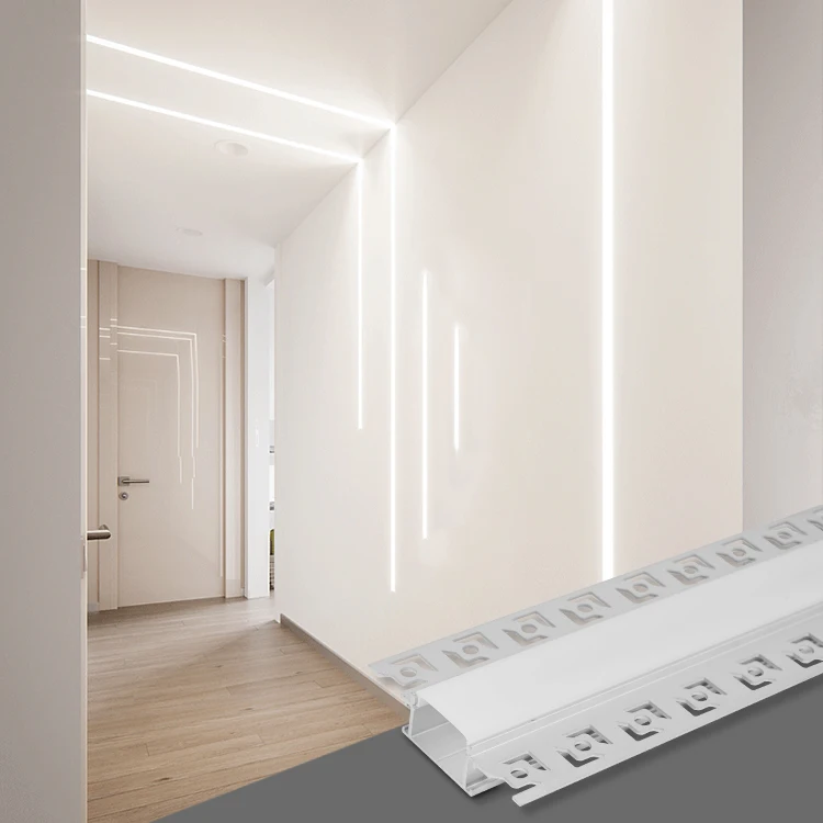 2023 New Product Recessed Strip Light Bedroom Kitchen Indoor Decor Extrusion Led Strip Profile Aluminum