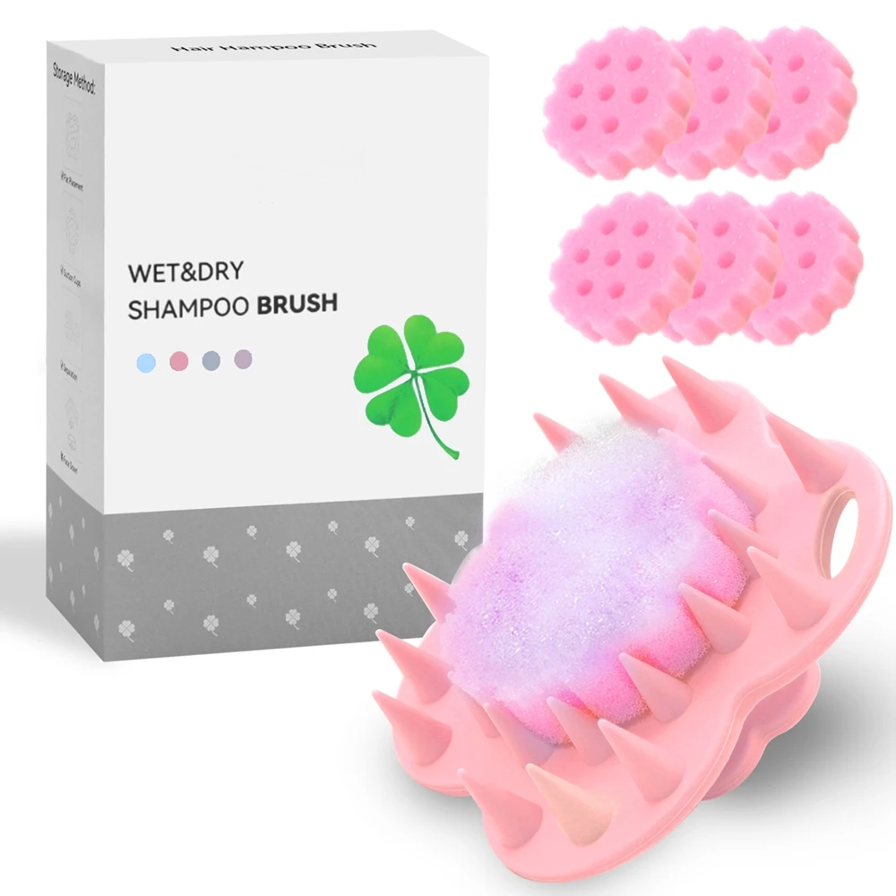 Мягкая силиконовая щётка для волос