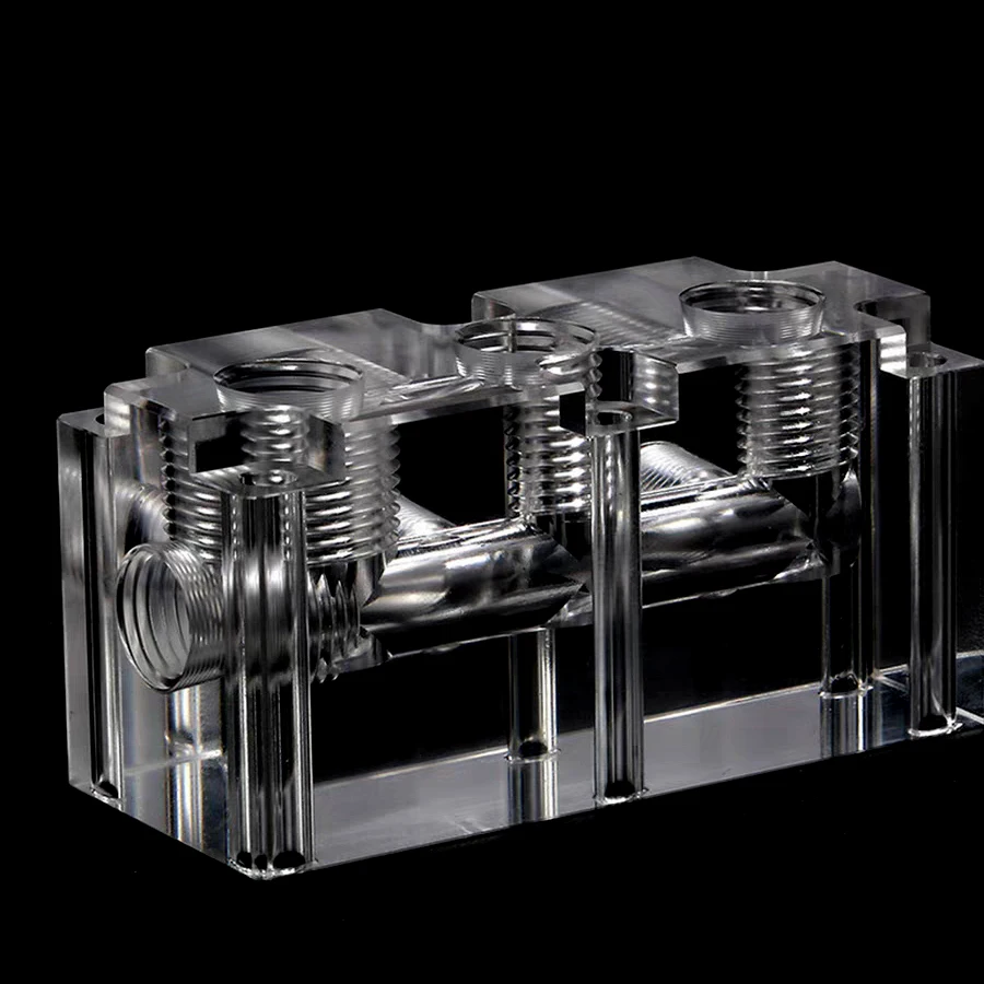 OEM precision CNC acrylic washing and drilling