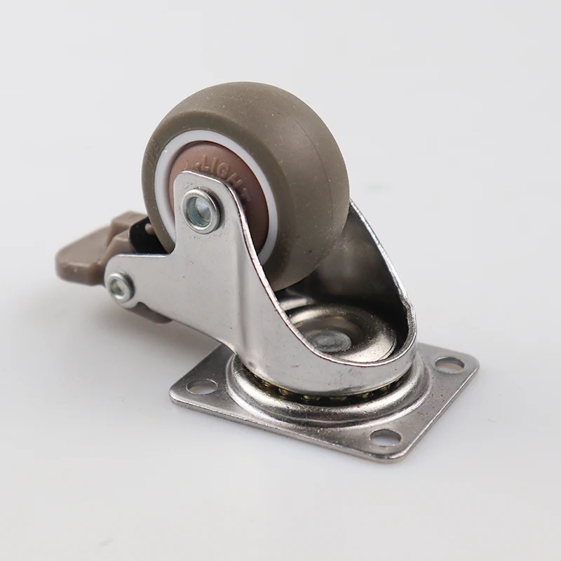 CMCL Silent Castor M6/8 Medical Tpe Swivel Casters With Brake Furniture Caster Wheels