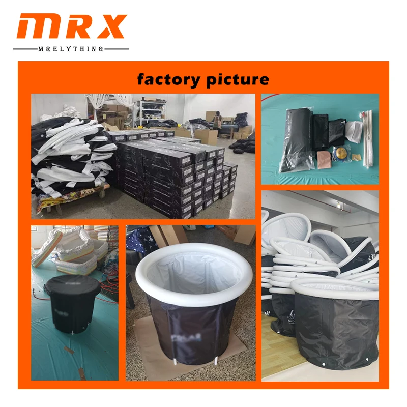 MRX wholesale foldable cold plunge inflatable bathtub pvc ice bath pool with bag for sports recovery inflatable cold plunge tub
